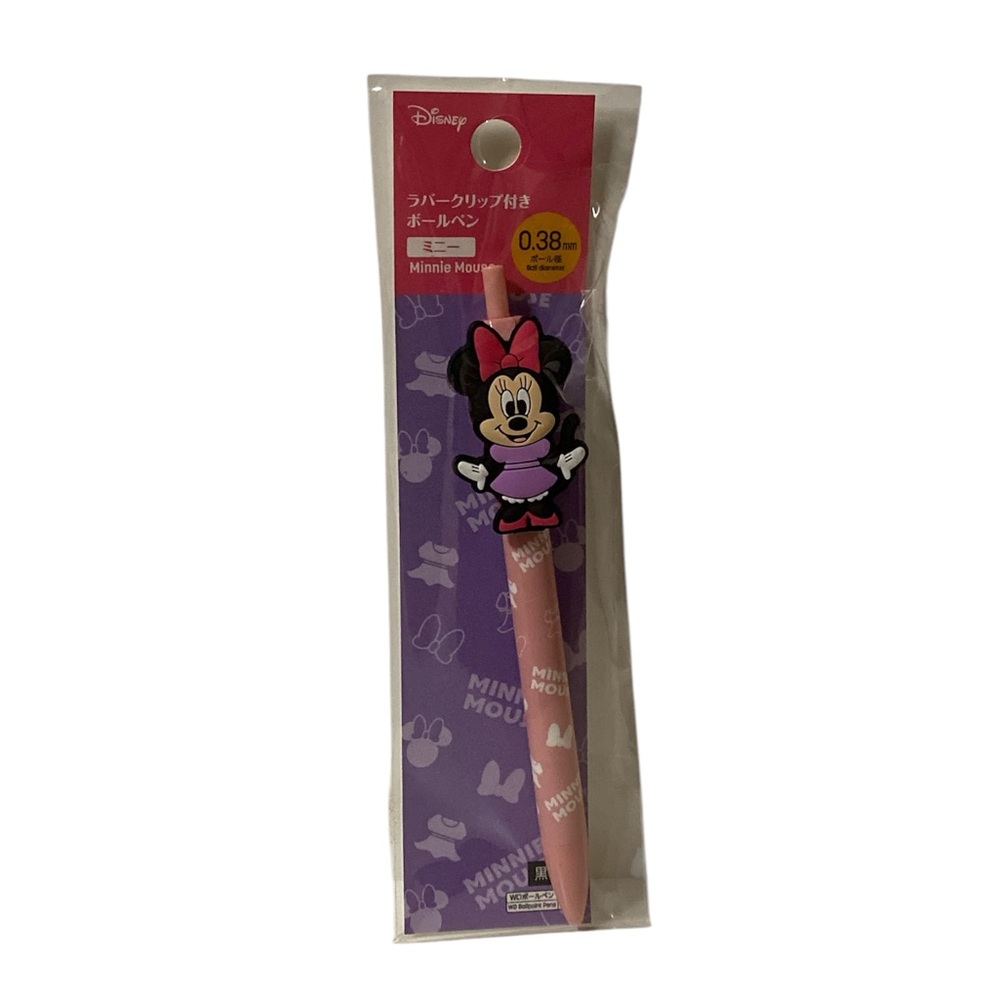 Disney Minnie Mouse Click Pen Pink Daiso Stationery New